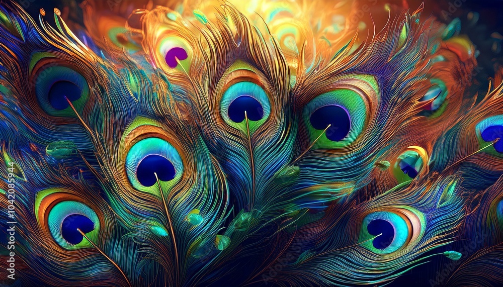 Obraz premium peacock feather background