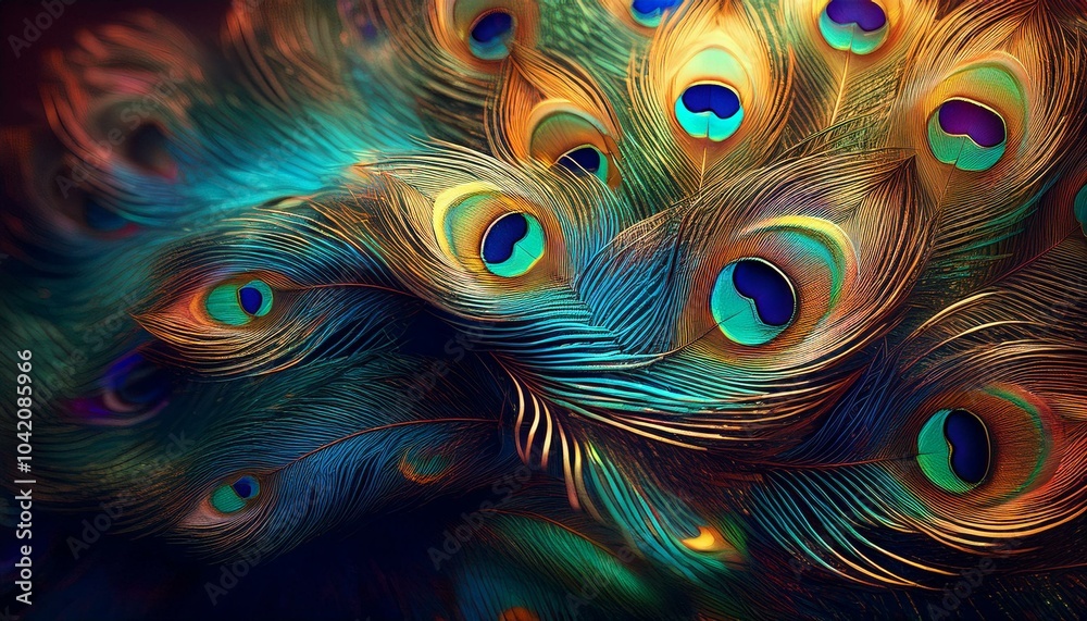Obraz premium peacock feather background