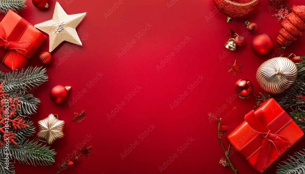 christmas background with red balls christmas background with red balls