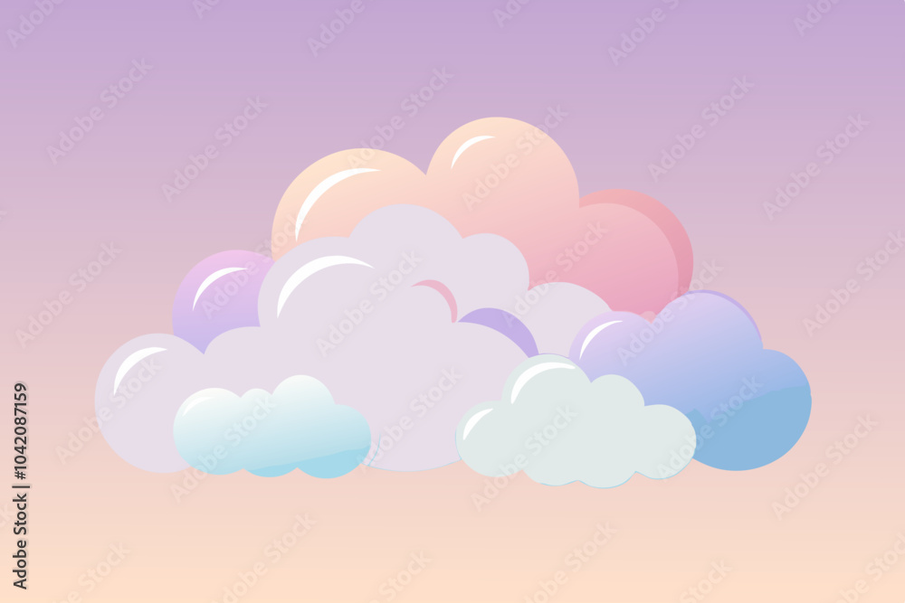 Minimalist Vector Clouds with Soft Gradients Minimalist Vector Clouds with Soft Gradients