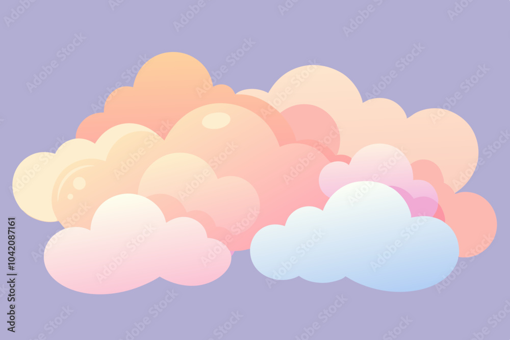 Minimalist Vector Clouds with Soft Gradients Minimalist Vector Clouds with Soft Gradients