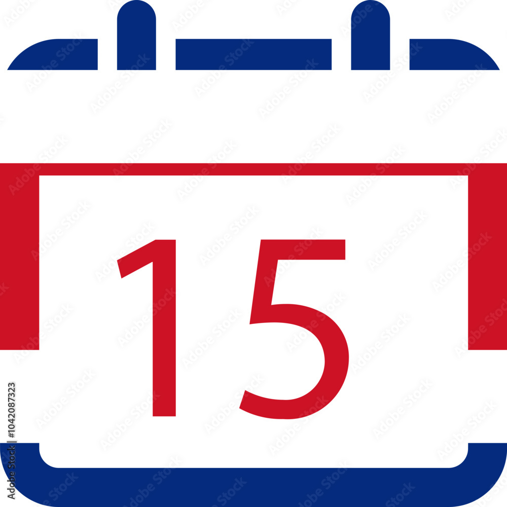 Costa Rica Flag On Date in Calender icon Costa Rica Flag On Date in Calender icon