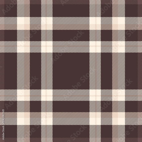 Dimensional vector pattern tartan, illustration background fabric texture. Print textile seamless plaid check in dark and old lace colors. photo