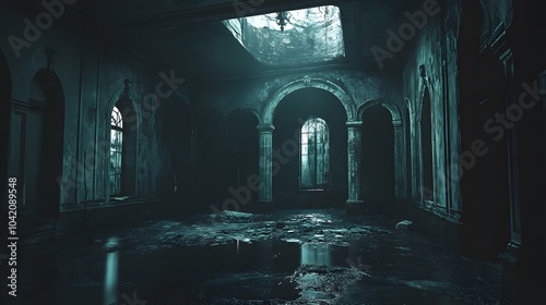 A glimpse into a forgotten, eerie hall photo