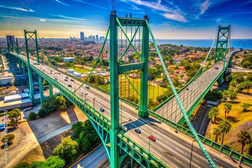 Vincent Thomas Bridge Macro Photography in Los Angeles showcasing intricate details and vibrant colors for stunning photo