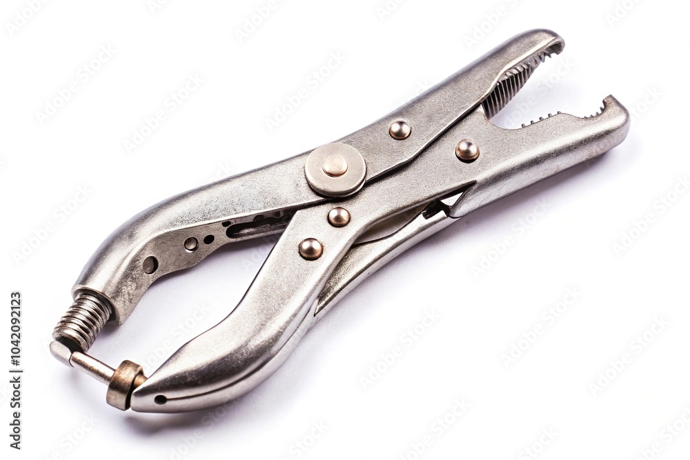 Craftsman tool wide-angle locking pliers isolated on white background Craftsman tool wide-angle locking pliers isolated on white background