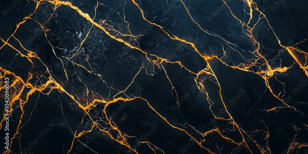 A dark black marble with rich gold veins running through it, creating a luxurious feel.