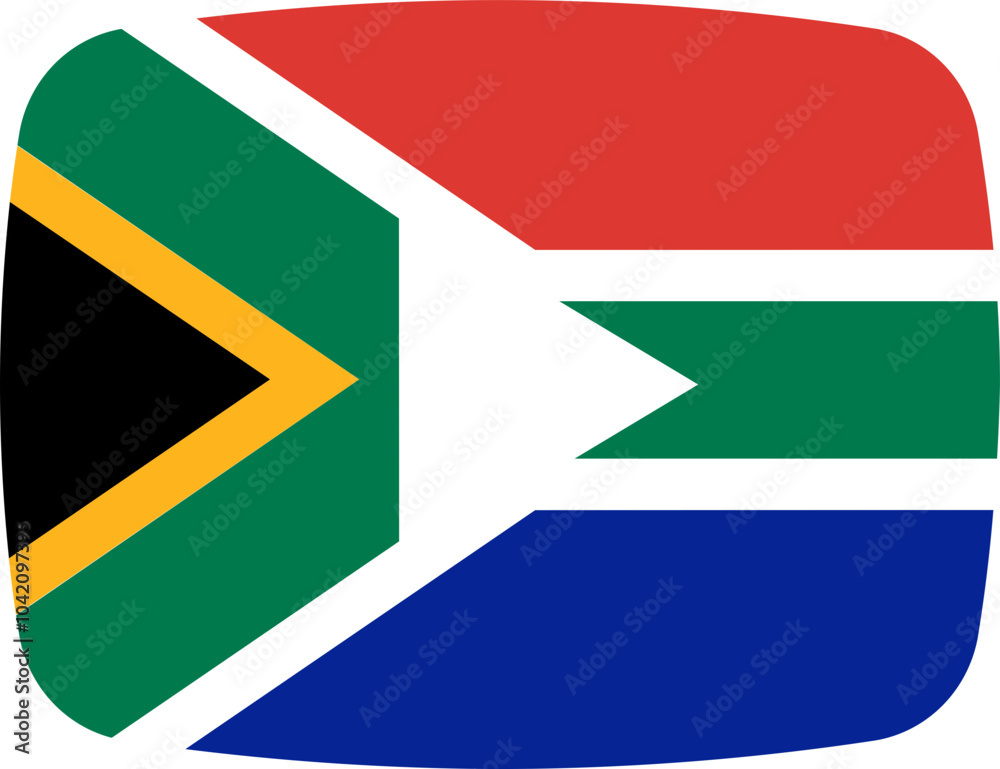 South Africa Flag on video player icon South Africa Flag on video player icon