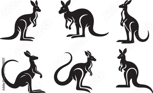 Kangaroo silhouette vector