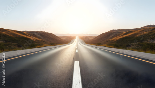 road to horizon with a white accent, png