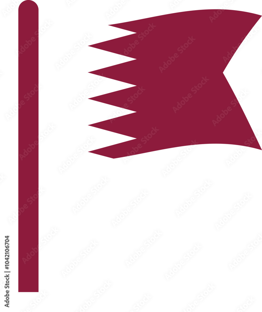 Fototapeta premium Qatar Flag Crisp Flown