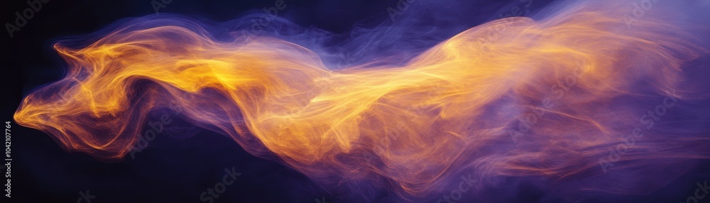 A vibrant swirl of orange and yellow smoke appears to form an abstract shape, evoking movement and energy against a dark background. A vibrant swirl of orange and yellow smoke appears to form an abstract shape, evoking movement and energy against a dark background.