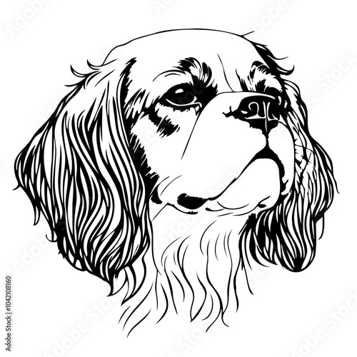 Cavalier King Charles Spaniel Simple Vector