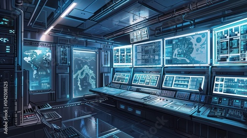 Futuristic Control Room