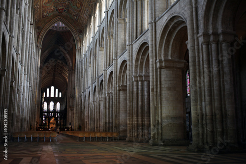 Inside the Ely Cathedral - The Cathedral Church of the Holy and Undivided Trinity of Ely - Principal church of the Diocese of Ely - Ely - Cambridgeshire - England - UK