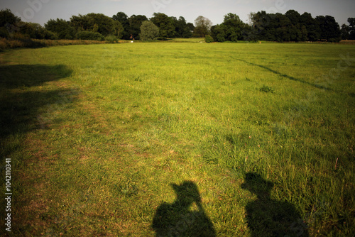 Shadows on a field - Naburn along the River Ouse - Yorkshire - England - UK photo