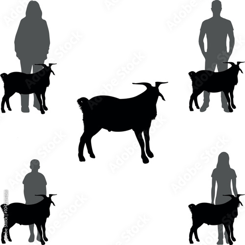 Kiko Goat Show Vector File, Livestock Judging Vector, Farm Girl Boy Vector, 4-H, FFA Show - Vector Art 