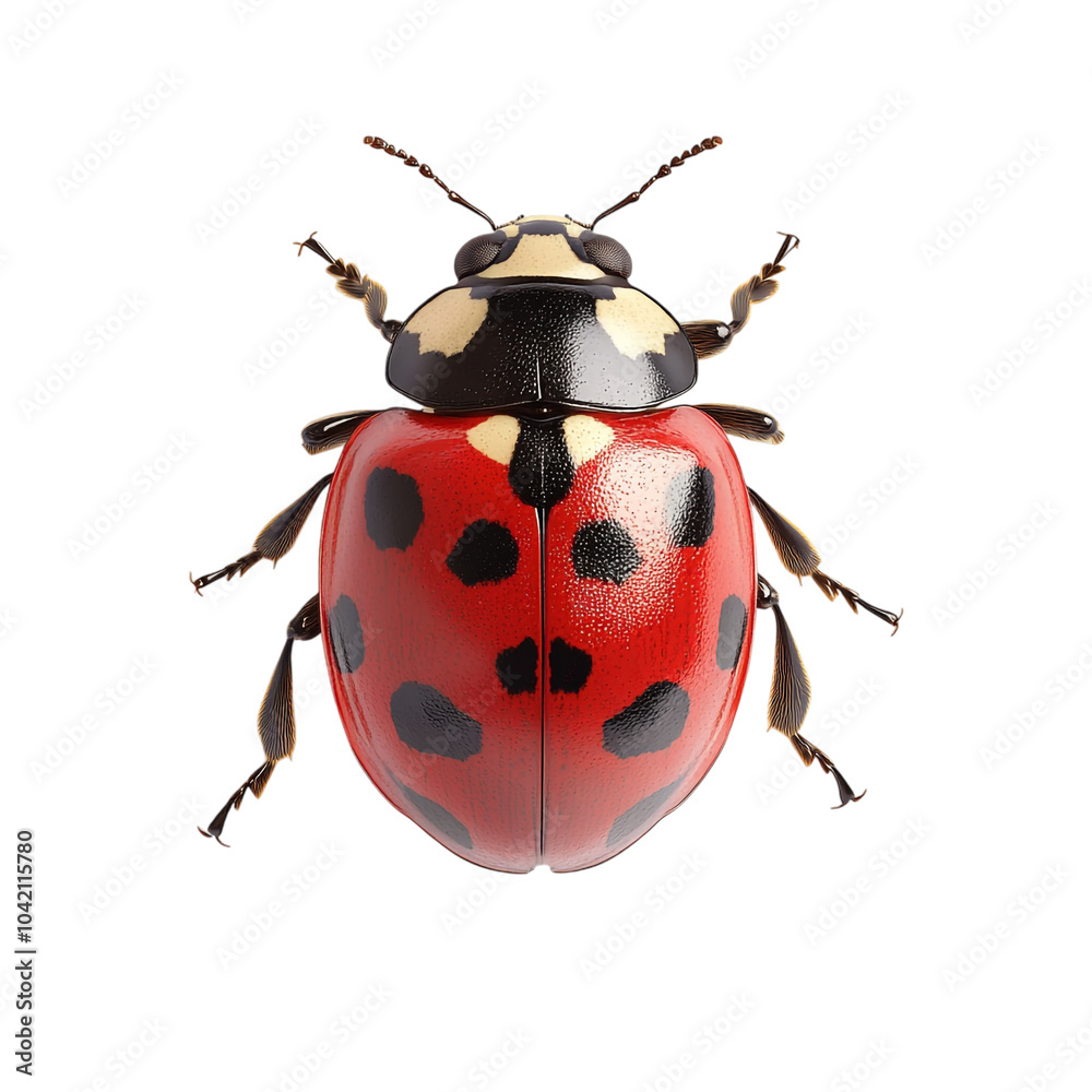 Ladybug on transparent background