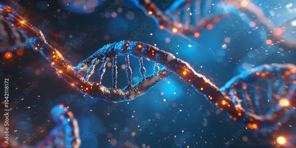 Glowing DNA Double Helix Glowing DNA Double Helix