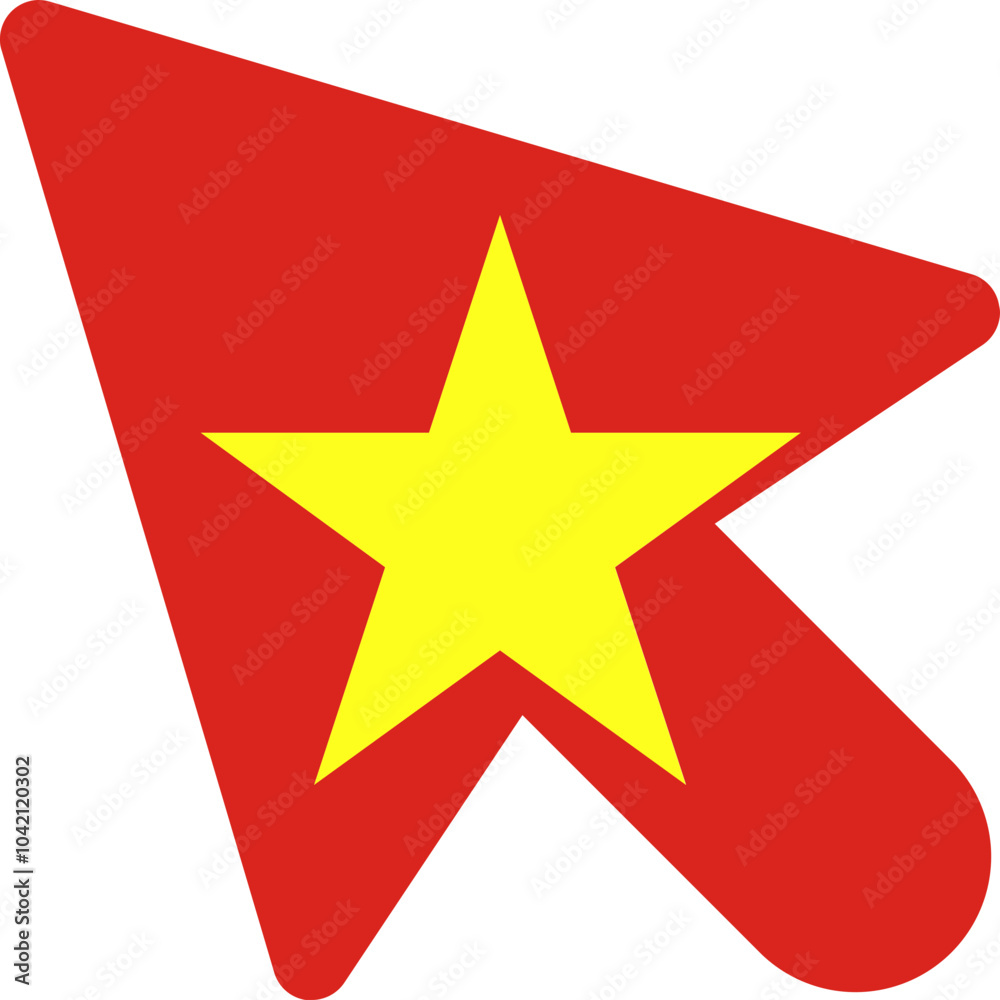 Vietnam Flag On Curser Vietnam Flag On Curser
