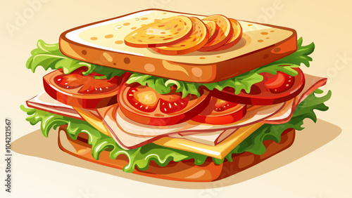 A classic BLT sandwich with crispy bacon juicy tomato slices crisp lettuce and a slather of creamy mayonnaise served on toasted sourdough bread with