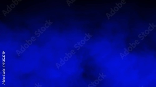 Blue smoke clouds swirl on a dark background, With soft strands and abstract shapes, It reminds me of a dark and stormy sky, 4k background, Loop background