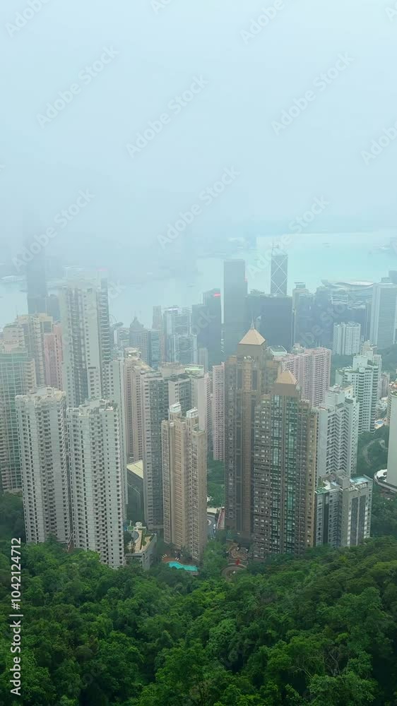 Monster building, urban architecture, Hong Kong, China.