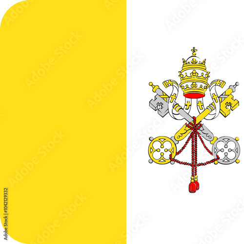 Vatican City State Flag Square Icon