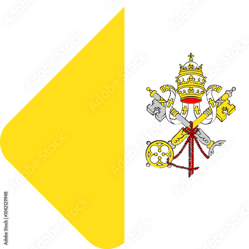 Vatican City State Flag on Price Tag