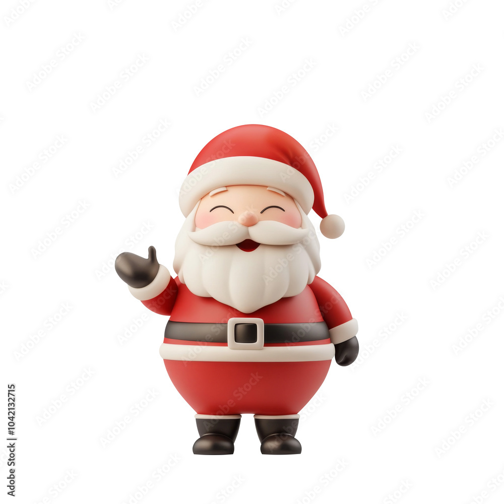 santa claus 3d rendered illustration. Generative AI. santa claus 3d rendered illustration. Generative AI.