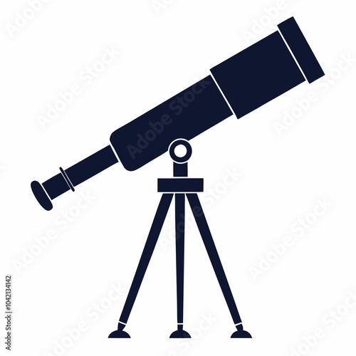 telescope on a white background