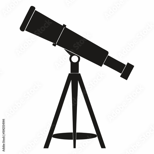 telescope on a white background