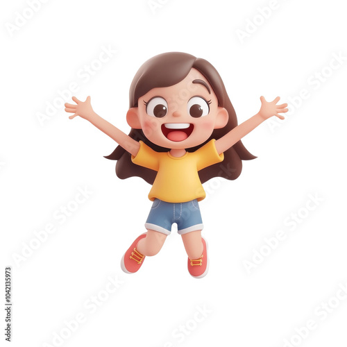 cartoon figure smiling brightly, embodying happiness and playfulness