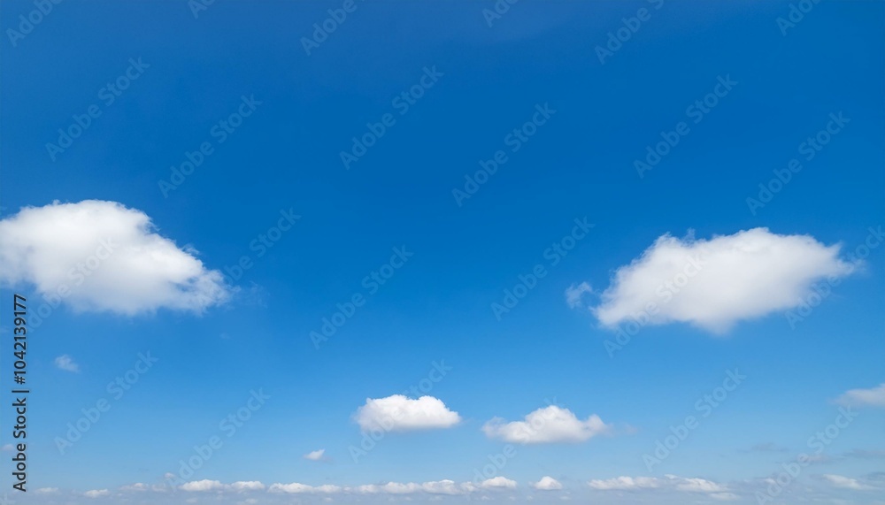 Fototapeta premium 맑고 푸른 하늘에 떠있는 구름들