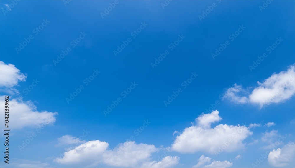 Obraz premium 맑고 푸른 하늘에 떠있는 구름들