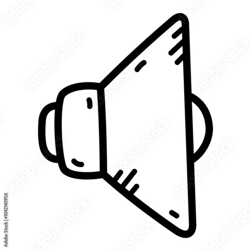 Speaker Line Line Doodle Illustration
