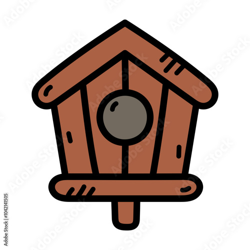 Birdhouse Doodle Illustration