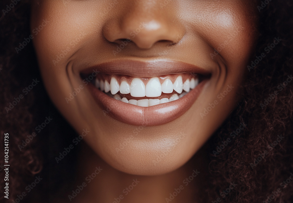 Fototapeta premium Close up of a young woman smiling 