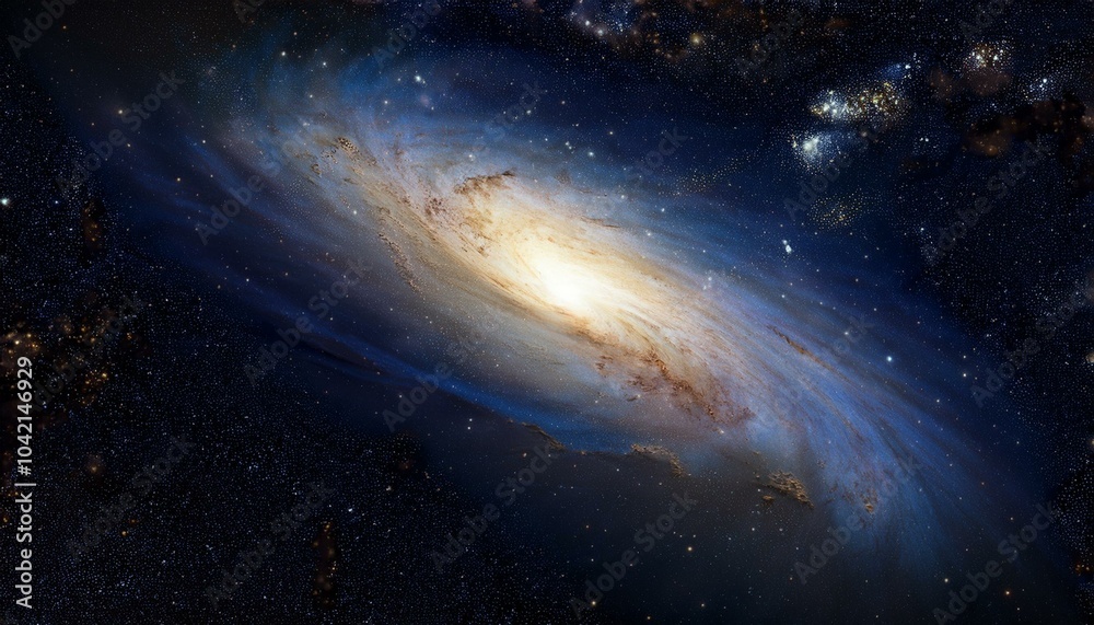 Fototapeta premium Imagen en 3D de la galaxia vista desde la estación espacial internacional; nebulosa