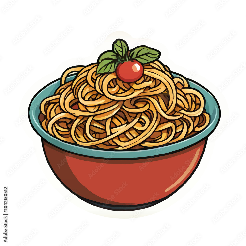 bowl of spaghetti sticker ornament bowl of spaghetti sticker ornament