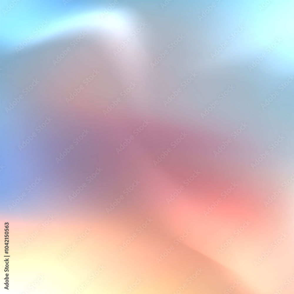 Obraz premium Vector illustration dim holographic background in neon blue, orange, purple colors with a bright glow