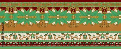 Obraz na płótnie seamless beautiful wallpaper cards border design floral leaf vintage ornament Victorian geometric ethnic print paisley pattern w salonie