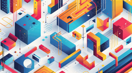 abstract background with squares