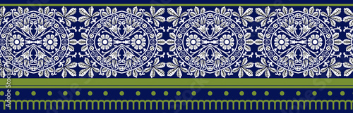 Obraz na płótnie seamless beautiful wallpaper cards border design floral leaf vintage ornament Victorian geometric ethnic print paisley pattern w salonie