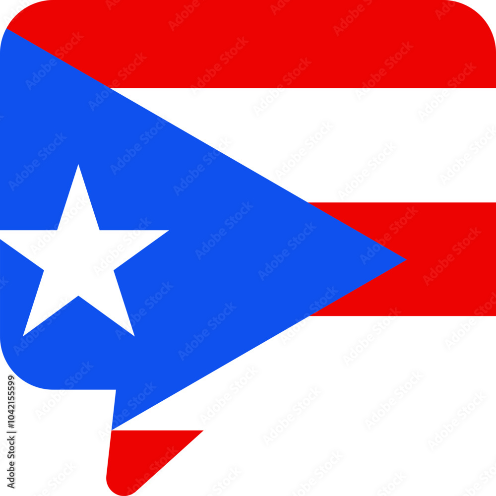 Chat Icon of Puerto Rico Flag Chat Icon of Puerto Rico Flag