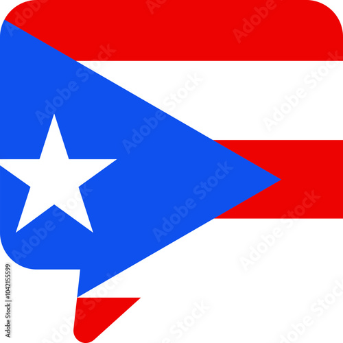 Chat Icon of Puerto Rico Flag