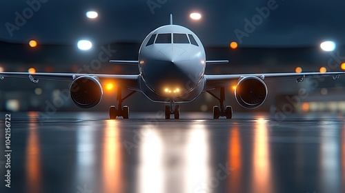 A majestic G650 private jet awaits its next adventure, illuminated by cinematic lighting in a nighttime hangar