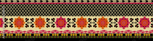 Obraz na płótnie seamless beautiful wallpaper cards border design floral leaf vintage ornament Victorian geometric ethnic print paisley pattern w salonie