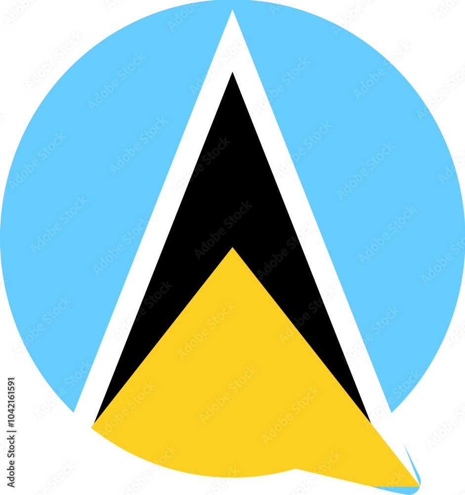 Saint Lucia Falg on Chat Icon Saint Lucia Falg on Chat Icon