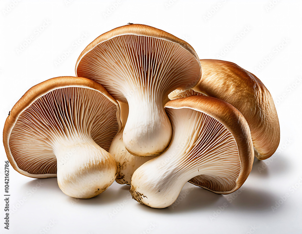 mushrooms on a white background mushrooms on a white background